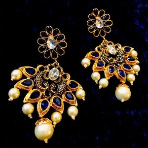 Chandbali hanging big traditional earings